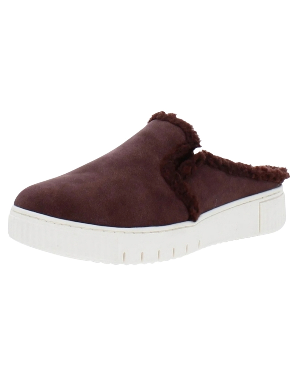 NIB Soul Naturalizer Mules Sz 8.5 Wide Truly Cozy Wine Faux Fur